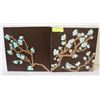 Image 1 : PAIR OF PAINTINGS ON CANVAS OF BLOSSOMS ON