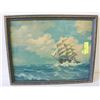 Image 1 : 1930'S SHIP PRINT IN ORIGINAL WOOD FRAME