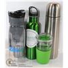 Image 1 : FLAT OF WATER BOTTLES AND THERMOS