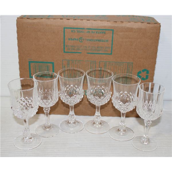 LOT OF SIX ELEGANT CRYSTAL GLASS