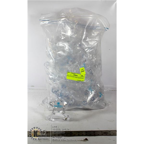 BAG OF PLASTIC BODY MASSAGERS