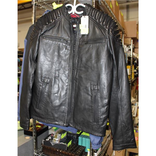 NEW WITH TAGS BRITISH LEATHER JACKET RETAIL $350