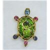 Image 1 : 2 1/4 INCH VINTAGE COSTUME TURTLE BROOCH