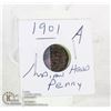 Image 1 : 1901 INDIAN HEAD PENNY