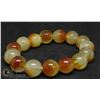 Image 1 : #232-NATURAL YELLOW JADE BEAD BRACELET 14MM