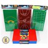 NEW BLOCK STORAGE CASE + 3 SPORTS THEME PLATES