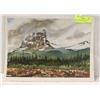 ORIGINAL WATERCOLOR CASTLE MOUNTAIN BY BEM SMITH