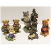 Image 1 : 6 FIGURINES- CUTE SQUIRREL, 4 BEARS AND A BOY WITH