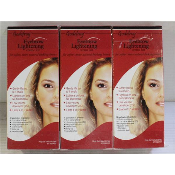 3 BOXES OF EYEBROW LIGHTENING CREAM KITS