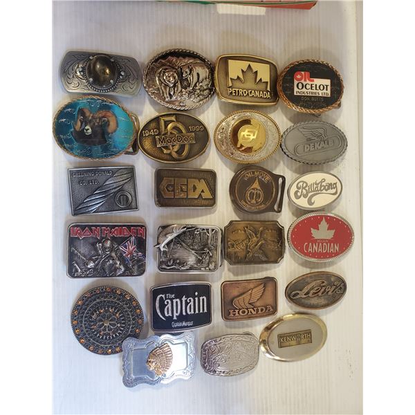 COLLECTORS LOT OF OIL FIELD & MORE BELT BUCKLES