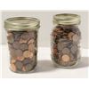 PENNIES- LOT OF 2 SEALER JARS- CANADA/U.S.