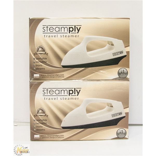 2 STEAMPLY WHITE TRAVEL STEAMERS