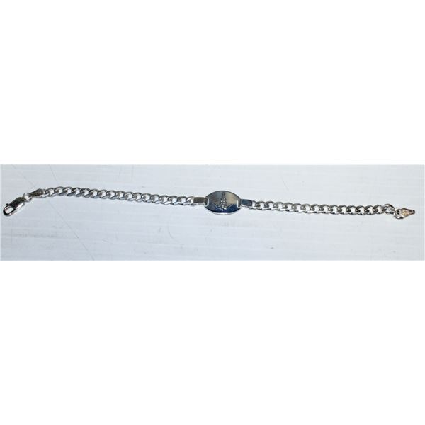 .925 SILVER MEDIC ALERT BRACELET