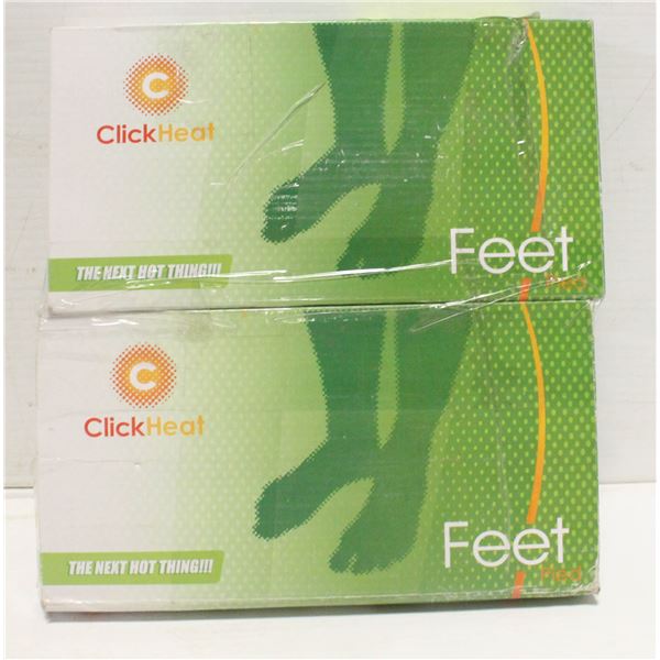 LOT OF 2 NEW REUSABLE CLICK HEAT FOOT HEATING PADS