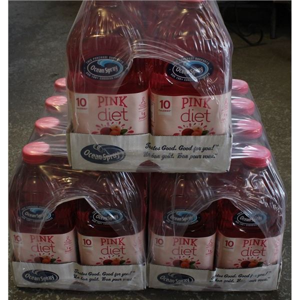 3 CASES OF DIET PINK CRANBERRY JUICE