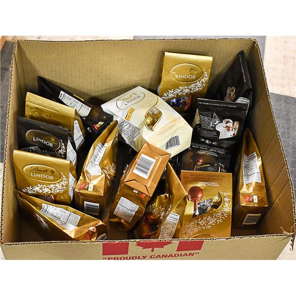 FLAT LOT OF ASSORTED LINDOR CHOCOLATE