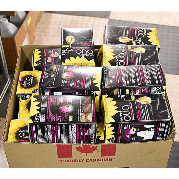 FLAT OF ASSORTED BRAND NAME HAIR COLOUR KITS