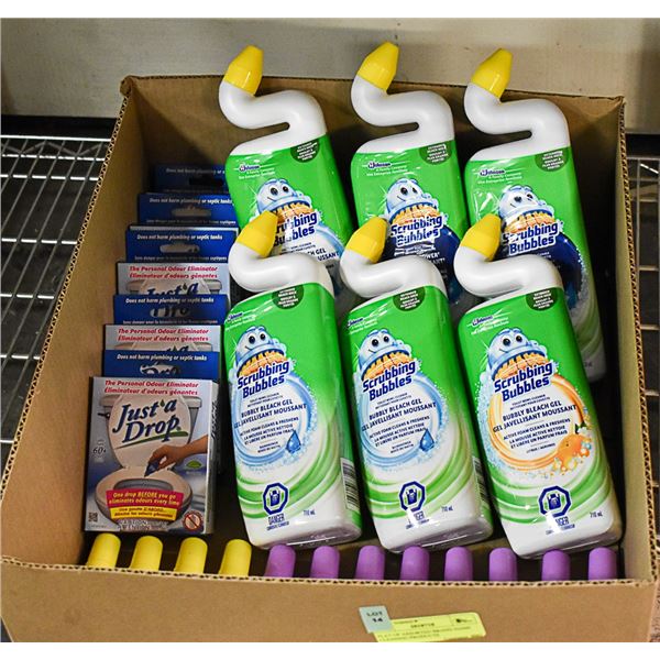 FLAT OF ASSORTED BRAND NAME CLEANING PRODUCTS