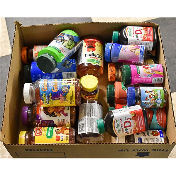 FLAT OF ASSORTED CHILDRENS VITAMINS