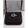 Image 1 : ESTATE LADIES STERLING RING BLUE STONE SIZE 8