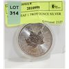 MAPLE LEAF 1 TROY OUNCE SILVER ROUND