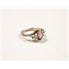 Image 2 : ESTATE LADIES 925 STERLING SILVER RING WITH PINK