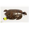 Image 2 : SOLID WOOD CARVED TURTLE FIGURE