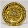 Image 1 : VINTAGE BRASS EMBOSSED WALL PLATE