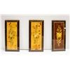 Image 1 : 3 INLAID WOODEN WALL PLAQUES FROM SORRENTO ITALY