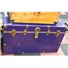 Image 1 : VINTAGE BLUE STORAGE TRUNK