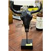 Image 1 : SHOWHOME BLACK "BULL SKULL" DECOR PIECE APPROX 18"