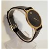 Image 5 : SWISS MOVADO GOLD PLATED 30MM BLACK DIAL WATCH.