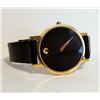 Image 6 : SWISS MOVADO GOLD PLATED 30MM BLACK DIAL WATCH.