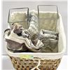 Image 1 : SHOWHOME BASKET OF ASSORTED VASES & DECOR ITEMS