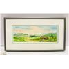 Image 1 : FRAMED SIGNED WATER COLOUR PICTURE APPROX 7" X 13"