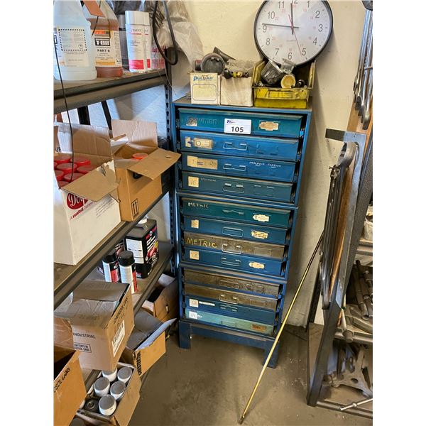 BOWMAN 12 SECTION HARDWARE ORGANIZER WITH STAINLESS BOLTS, MACHINE SCREWS, SETS SCREWS,