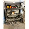 Image 1 : METAL AND WOOD 5 TIER SHOP SHELF WITH DRILL BITS & ASSORTED HEAVY DUTY PULLERS