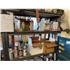 Image 2 : *C 2 BAYS OF 5 TIER METAL/WOOD SHOP SHELVING WITH ASSORTED FLUIDS, HARDWARE & MISC