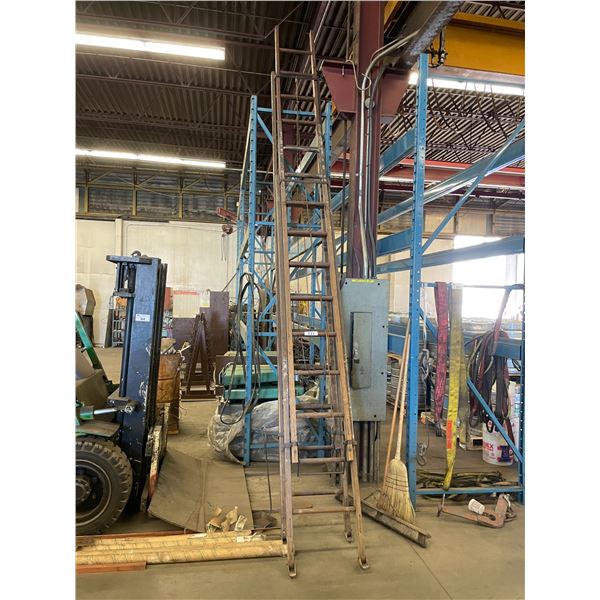 WOODEN 18' EXTENSION LADDER & WOODEN 26' EXTENSION LADDER