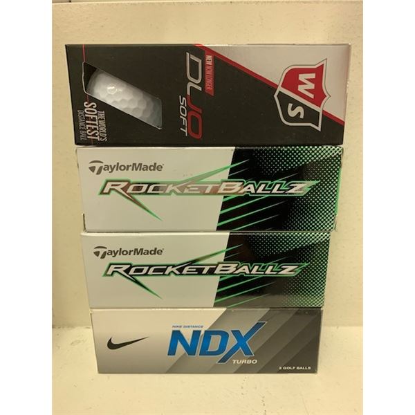 New 3pk Golf Balls x 4
