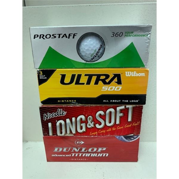 New 3pk Golf Balls x 4