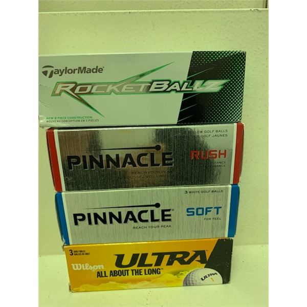 New 3pk Golf Balls x 4
