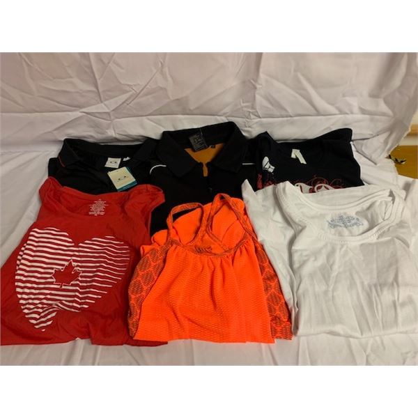 6 NEW LADIES LARGE SHIRTS
