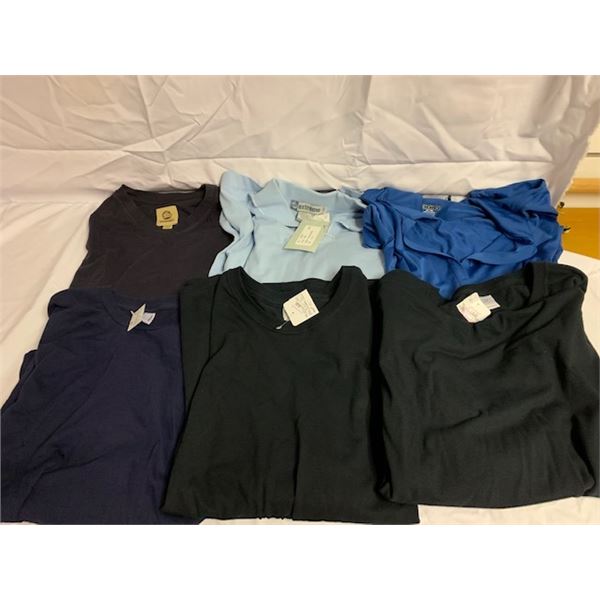 6 NEW LADIES X-LARGE SHIRTS