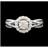 Image 2 : 0.74 ctw Diamond Ring - 14KT White Gold