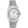 Image 2 : Rolex Mens Stainless Steel Mother Of Pearl Diamond & Ruby Datejust Wristwatch