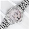 Image 2 : Rolex Ladies Stainless Steel Pink MOP Diamond 26MM Oyster Perpetaul Datejust Wit