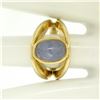 Image 5 : 14K Yellow Gold Split Shank Bezel Cabochon Blue Star Sapphire Mens Ring