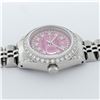 Image 9 : Rolex Ladies Stainless Steel 26MM Pink String Diamond Lugs Datejust Wristwatch