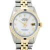 Image 1 : Rolex Mens 2 Tone Mother Of Pearl Diamond & Sapphire 36MM Datejust Wristwatch
